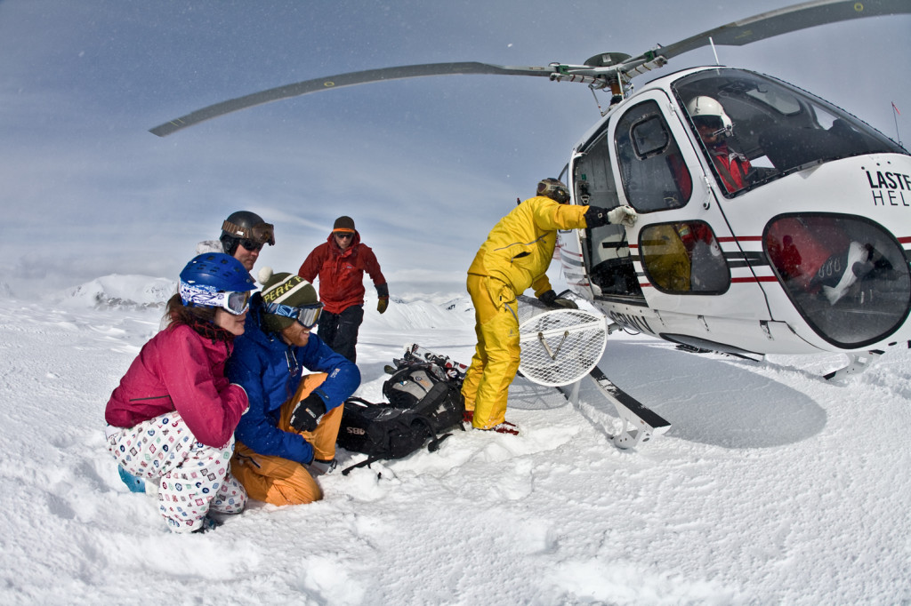 It's A Heli-Ski Myth. Nobody Actually Jumps Out Of The Helicopter..or Do They? Photo: Randy Lincks