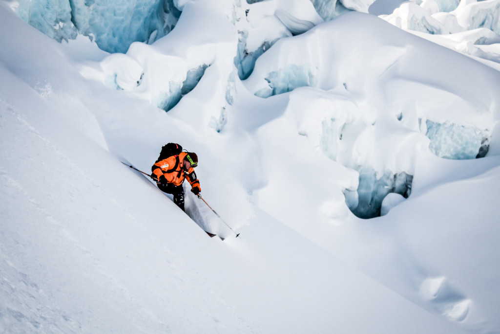 Why Choose Last Frontier Heliskiing? 6 One Of The Guides...hard At Work. Photo - Hugh Barnard