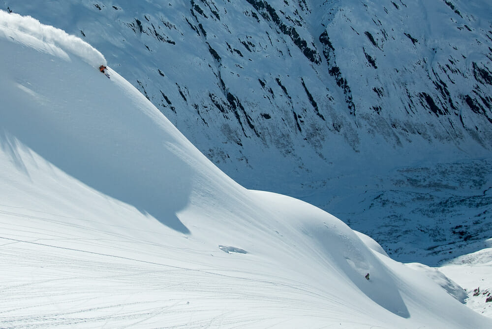 Typical Heliskiing Terrain In Ak. Steep And Committed. Photo: Dean Cummings, H2O Heliskiing.