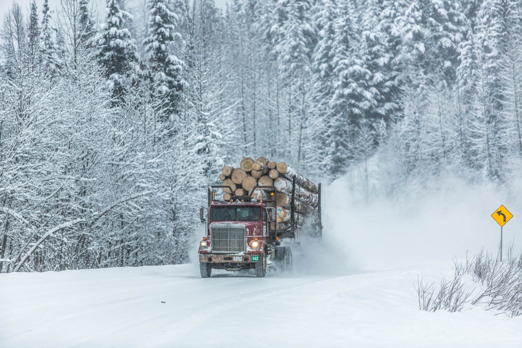 The Stewart - Cassier Highway Is The Main Access Road In Northern Western British Columbia. It's Shared Between Loggers, Travelers, And Heli-Skiers Alike | Photo - Steve Rosset