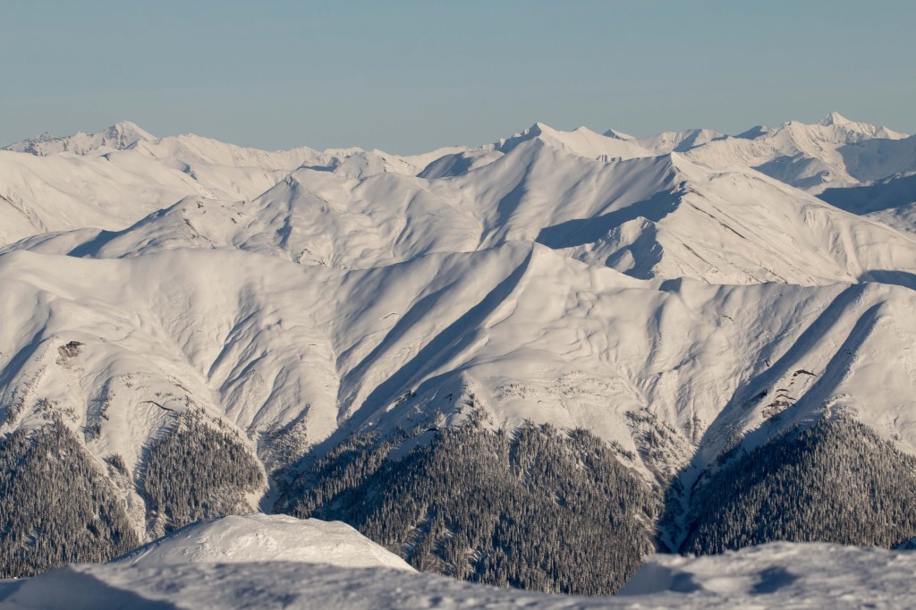 Last Frontier Heliskiing Ski Guide Training 2 The Skeena Mountains Have Put Their Winter Coat On. Photo - Aurelien Sudan